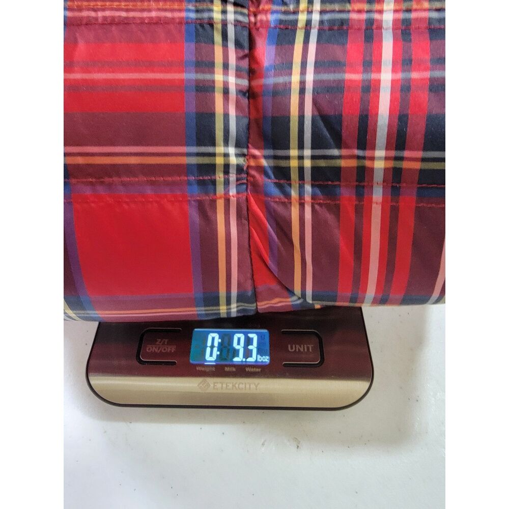 Lands End Women's Red Plaid Puffer Vest - Large - Picture 6 of 6